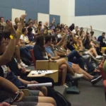 lecture hall students listening