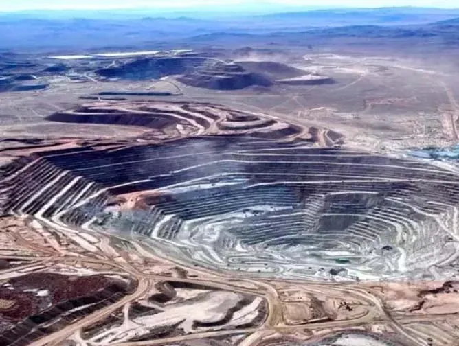 dug out ground from large lithium mine