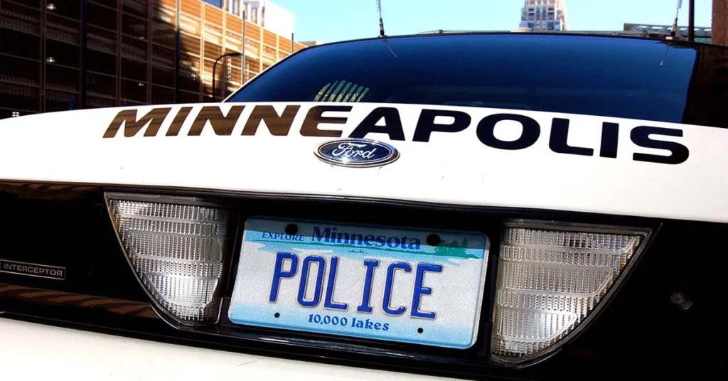 rear view of minneapolis police car