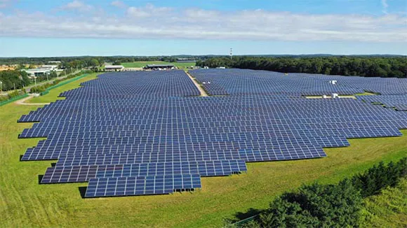 acres of solar panels