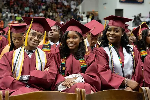 Tuskegee university students graduating